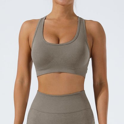 LILIEUX - Cut Out Define Luxe Sports Bra in Sage