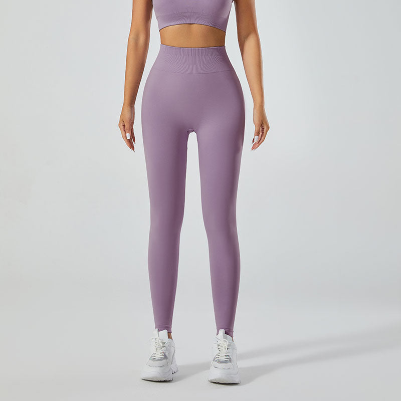 [Macaron Color Palette] - Women's Seamless Running Workout Outfits Yoga High Waist Long Leggings