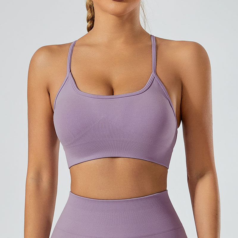 LILIEUX - Scoop Neck Open Back Sports Bra