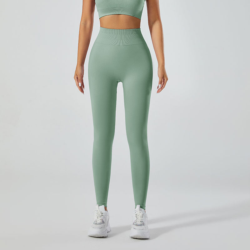 [Macaron Color Palette] - Women's Seamless Running Workout Outfits Yoga High Waist Long Leggings