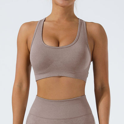 LILIEUX - Cut Out Define Luxe Sports Bra in Sage