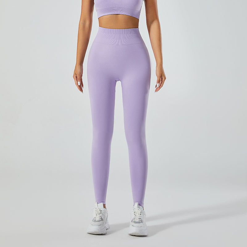 [Macaron Color Palette] - Women's Seamless Running Workout Outfits Yoga High Waist Long Leggings