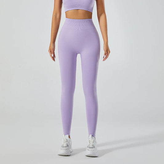 [Macaron Color Palette] - Women's Seamless Running Workout Outfits Yoga High Waist Long Leggings