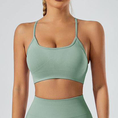 LILIEUX - Scoop Neck Open Back Sports Bra