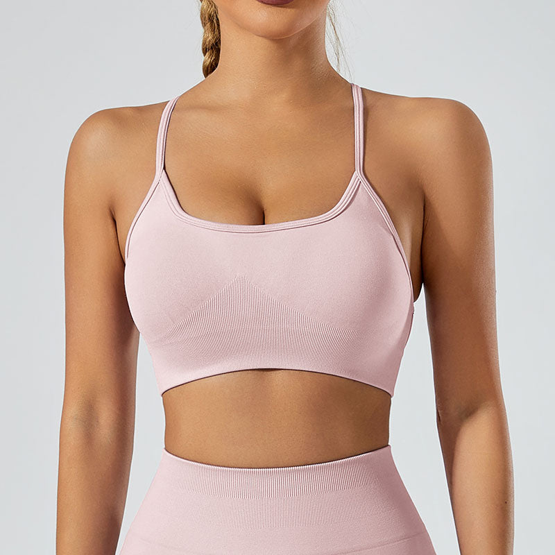 LILIEUX - Scoop Neck Open Back Sports Bra