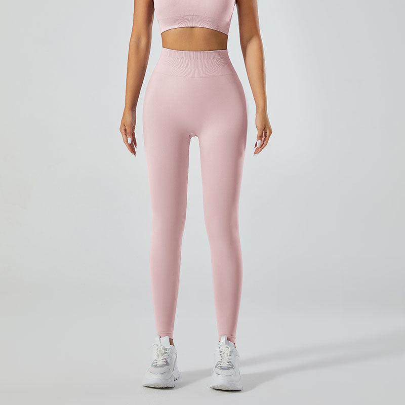 [Macaron Color Palette] - Women's Seamless Running Workout Outfits Yoga High Waist Long Leggings