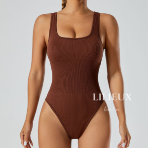 LILIEUX - Women's Square Neck Ribbed Sleeveless Bodysuit - Ribbed Tank Top- Gift for her - Image 3