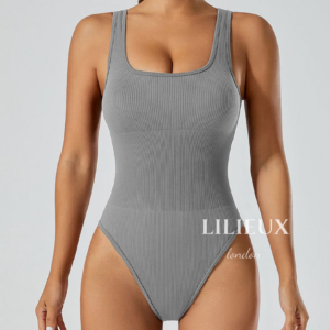 LILIEUX - Women's Square Neck Ribbed Sleeveless Bodysuit - Ribbed Tank Top- Gift for her - Image 5