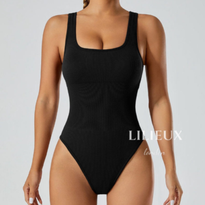 LILIEUX - Women's Square Neck Ribbed Sleeveless Bodysuit - Ribbed Tank Top- Gift for her