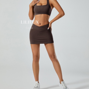 Halter Sports Bra and Skirt Set – Seamless Activewear - Image 5