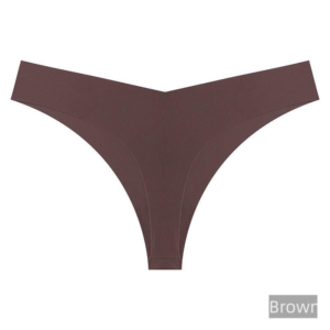 Ice Silk Seamless Thong – Low Waist T-Back Lingerie, Plus Size - Image 3