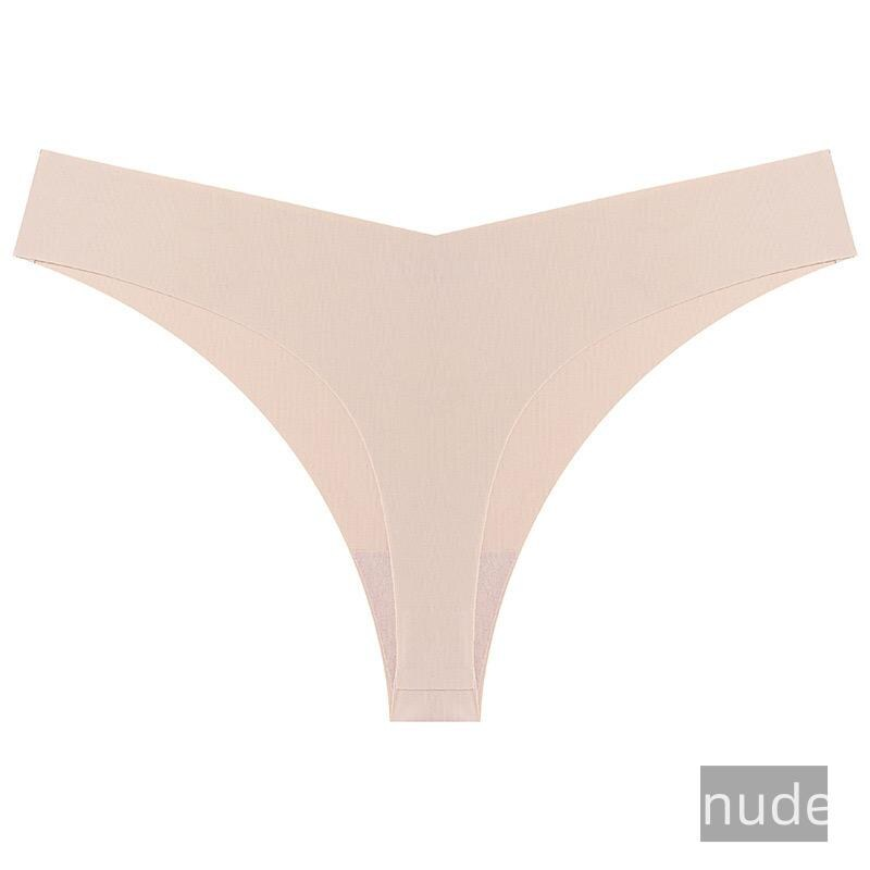 Ice Silk Seamless Thong – Low Waist T-Back Lingerie, Plus Size