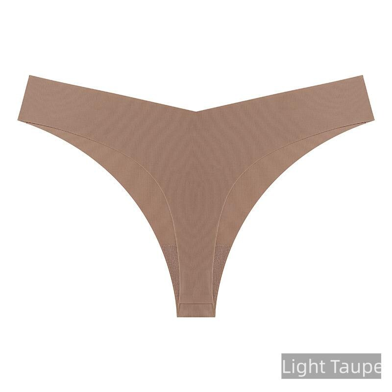 Ice Silk Seamless Thong – Low Waist T-Back Lingerie, Plus Size